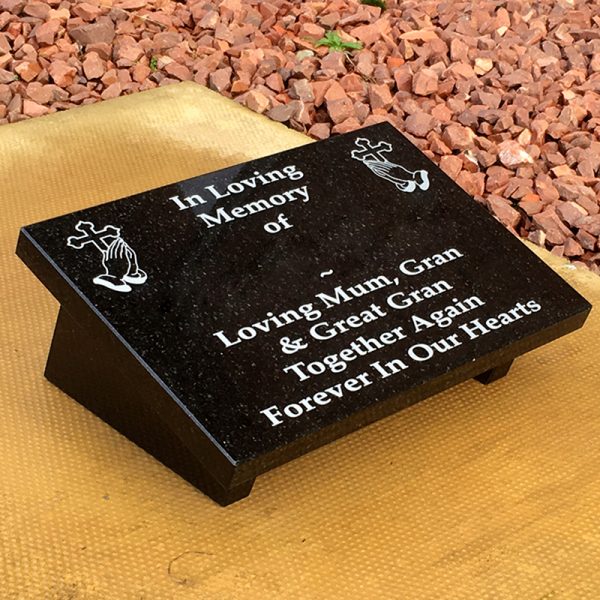 A4 memorial grave plaque